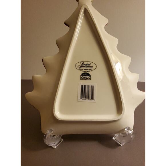 Certified International SUSAN WINGET Christmas Tree Platter Red & Green Ceramic - Picture 3 of 3